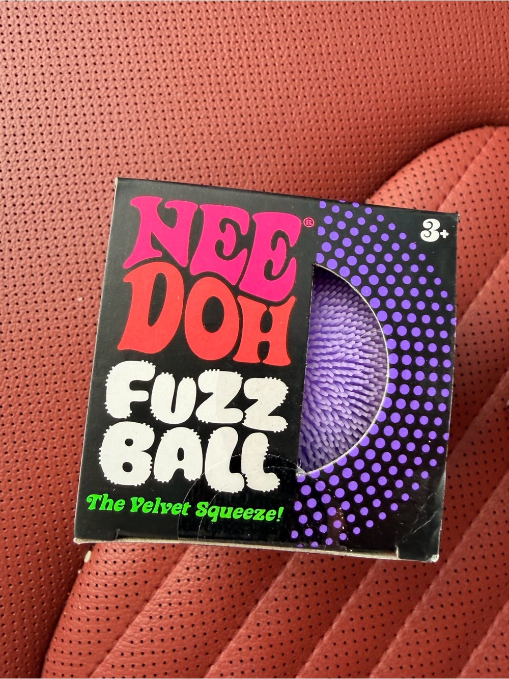 Needoh Fuzz Ball Velvet Squeeze Toy - Purple